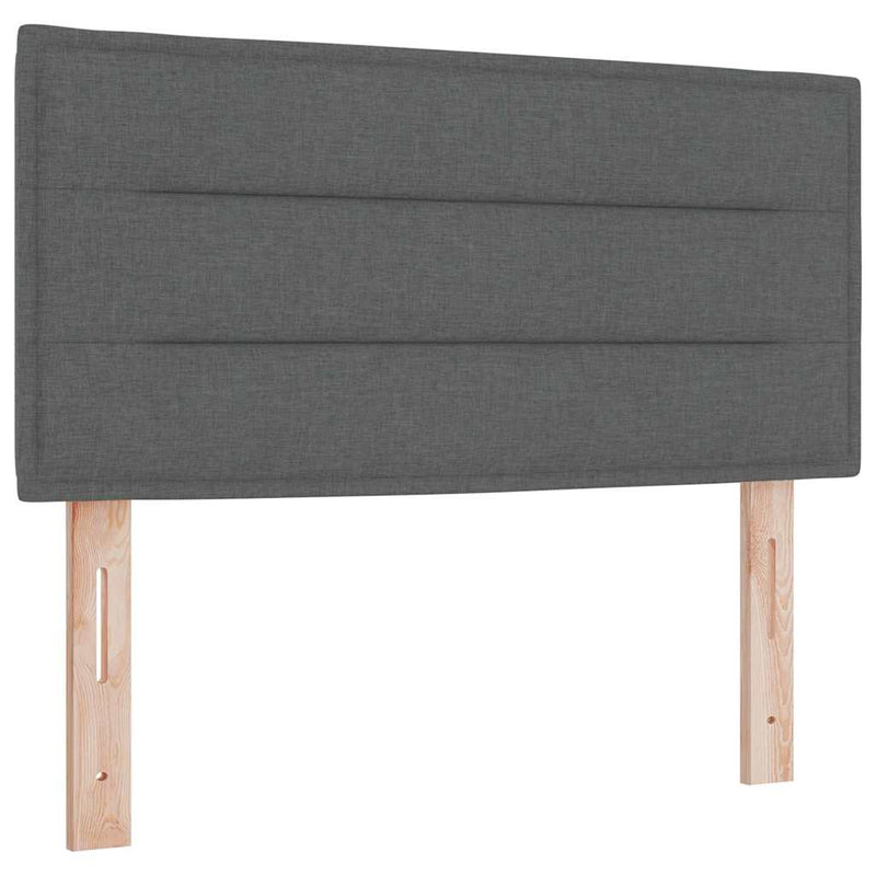vidaXL Boxspring ágy matraccal Sötétszürke 100 x 200 cm szövet