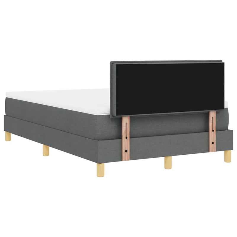 vidaXL Boxspring ágy matraccal Sötétszürke 120 x 190 cm szövet
