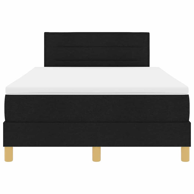 vidaXL Boxspring ágy matraccal matracmal Fekete 120 x 190 cm szövet