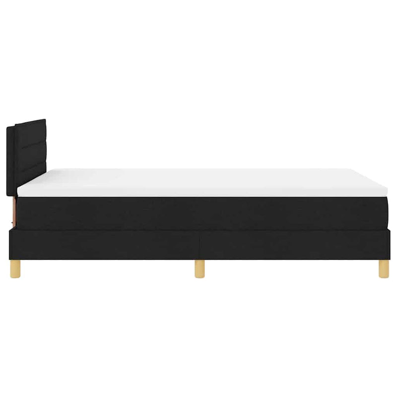 vidaXL Boxspring ágy matraccal matracmal Fekete 120 x 190 cm szövet