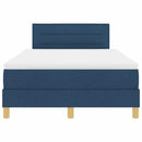vidaXL Boxspring ágy matraccal matracmal Kék 120 x 190 cm szövet