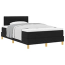 vidaXL Boxrugós ágy párnával fejtámlával Fekete 120 x 200 cm szövet
