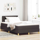 vidaXL Boxrugós ágy párnával Sötét Barna 120 x 200 cm szövet