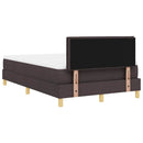 vidaXL Boxrugós ágy párnával Sötét Barna 120 x 200 cm szövet