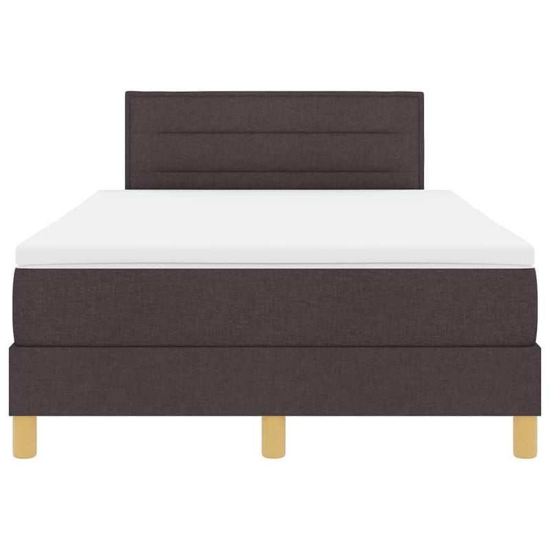 vidaXL Boxspring ágy matraccal Sötét Barna 120 x 200 cm szövet