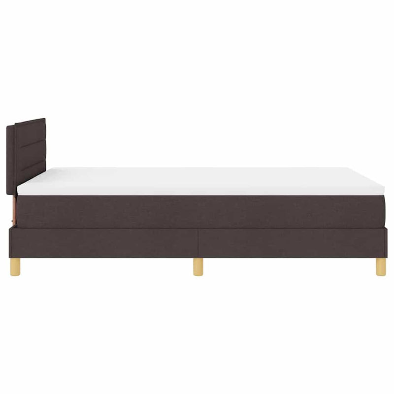 vidaXL Boxspring ágy matraccal Sötét Barna 120 x 200 cm szövet