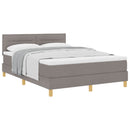 vidaXL Boxrugós ágy párnával fejtámlával Tópszínű 140 x 190 cm szövet