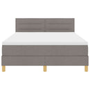vidaXL Boxrugós ágy párnával fejtámlával Tópszínű 140 x 190 cm szövet