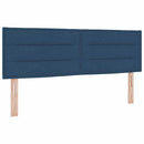 vidaXL Boxrugós ágy párnával fejtámlával Kék 160 x 200 cm szövet