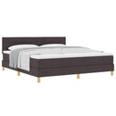 vidaXL Boxrugós ágy párnával Sötét Barna 180 x 200 cm szövet