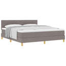 vidaXL Boxrugós ágy párnával fejtámlával Tópszínű 180 x 200 cm szövet