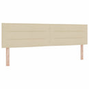 vidaXL Boxrugós ágy párnával fejtámlával Krém 180 x 200 cm szövet