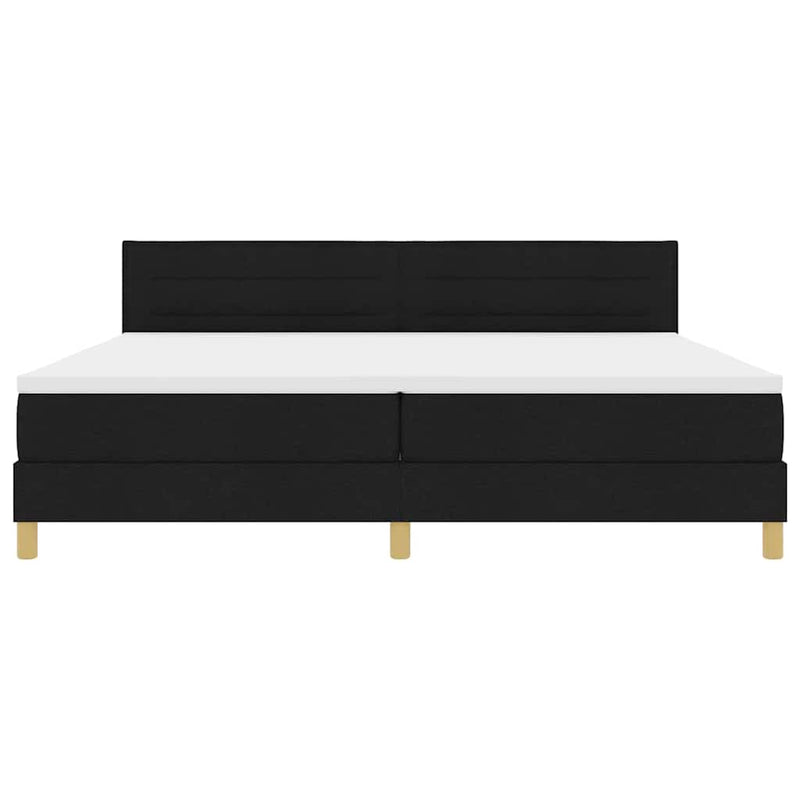 vidaXL Boxspring ágy matraccal matracmal Fekete 200 x 200 cm szövet