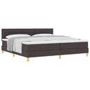 vidaXL Boxrugós ágy párnával Sötét Barna 200 x 200 cm szövet