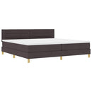vidaXL Boxrugós ágy párnával Sötét Barna 200 x 200 cm szövet