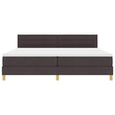 vidaXL Boxrugós ágy párnával Sötét Barna 200 x 200 cm szövet