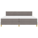 vidaXL Boxrugós ágy párnával fejtámlával Tópszínű 200 x 200 cm szövet