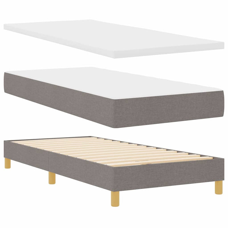 vidaXL Boxspring ágy matraccal matracmal Tópszínű 80 x 200 cm szövet