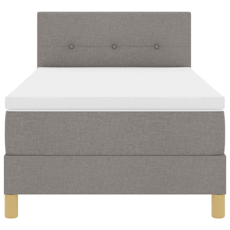vidaXL Boxspring ágy matraccal matracmal Tópszínű 80 x 200 cm szövet