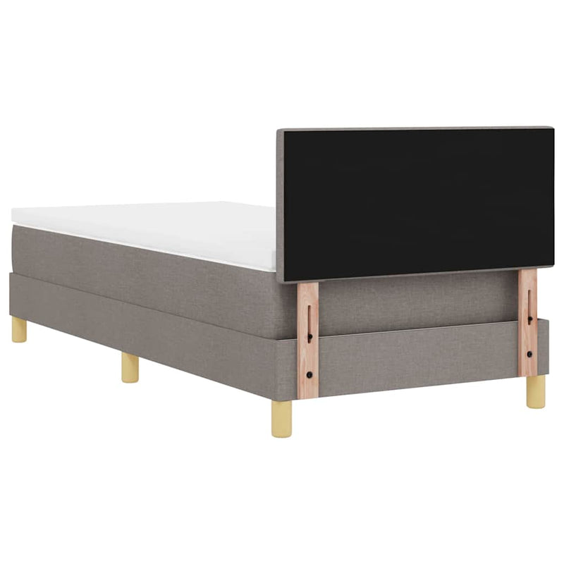 vidaXL Boxspring ágy matraccal matracmal Tópszínű 90 x 200 cm szövet