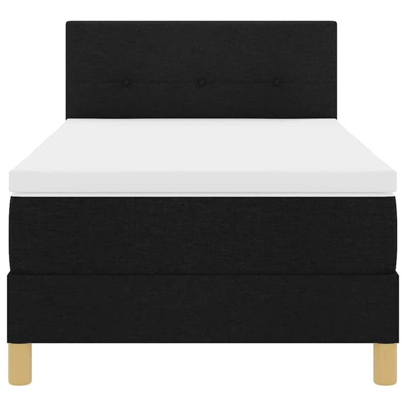 vidaXL Boxspring ágy matraccal matracmal Fekete 100 x 200 cm szövet