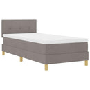 vidaXL Boxrugós ágy párnával fejtámlával Tópszínű 100 x 200 cm szövet
