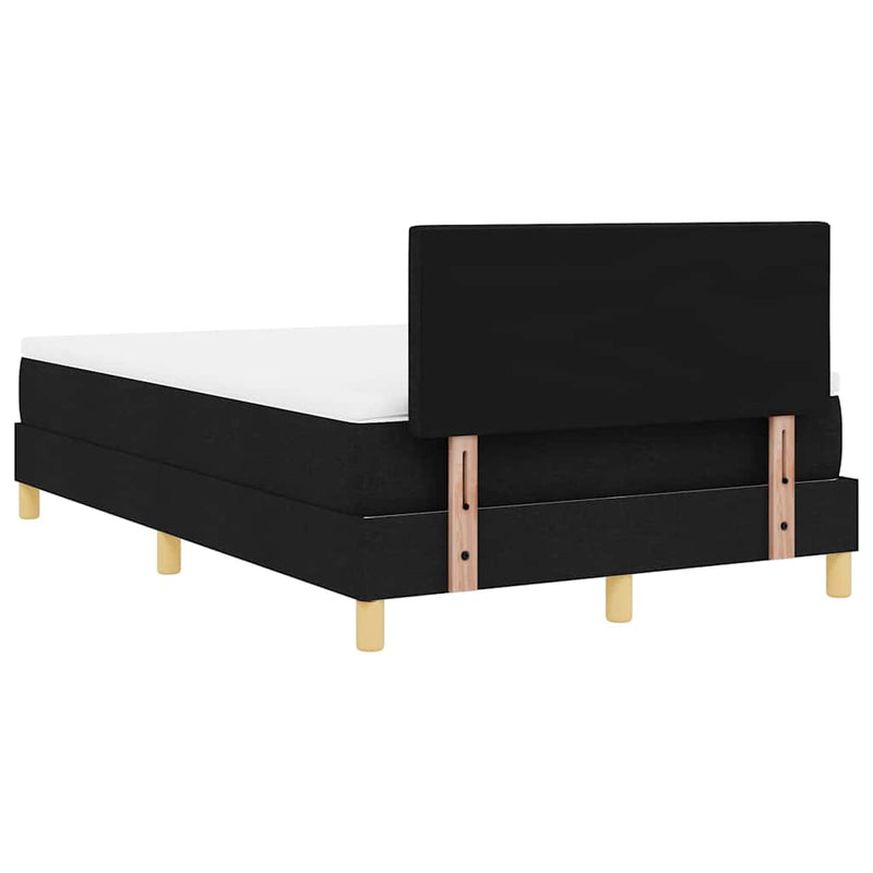 vidaXL Boxspring ágy matraccal matracmal Fekete 120 x 190 cm szövet