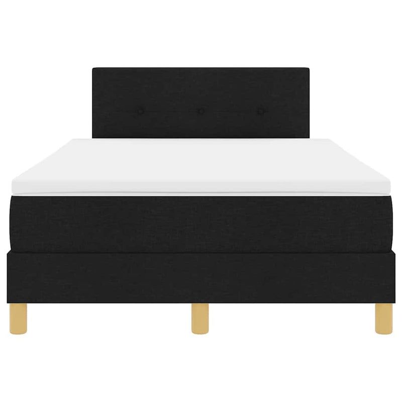 vidaXL Boxspring ágy matraccal matracmal Fekete 120 x 190 cm szövet