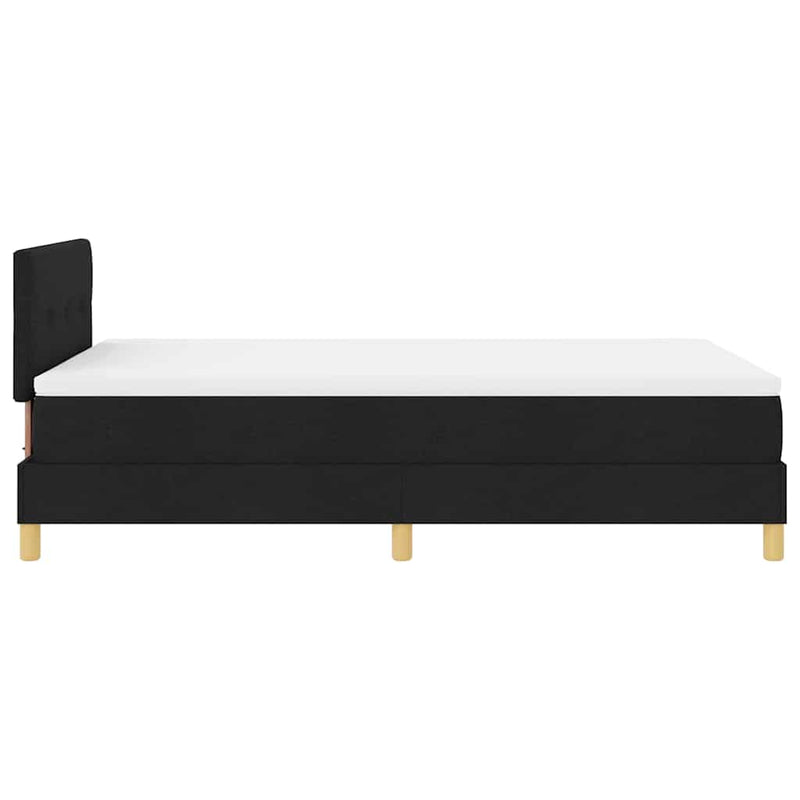 vidaXL Boxspring ágy matraccal matracmal Fekete 120 x 190 cm szövet