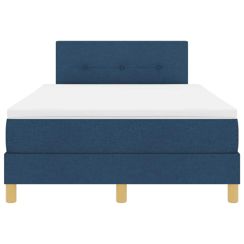 vidaXL Boxspring ágy matraccal matracmal Kék 120 x 190 cm szövet