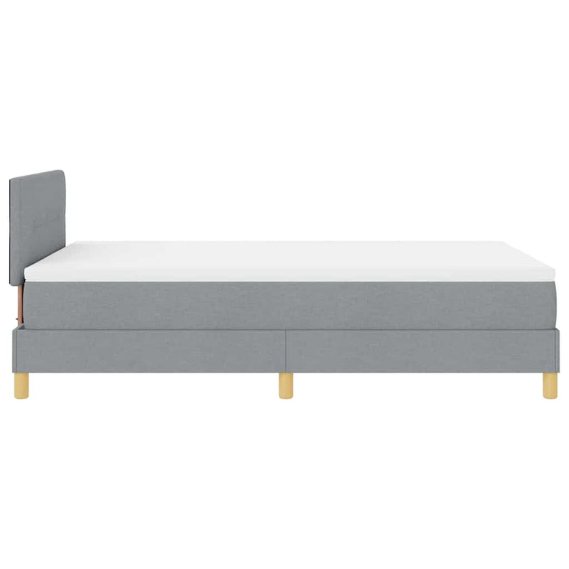 vidaXL Boxspring ágy matraccal Világosszürke 120 x 200 cm szövet