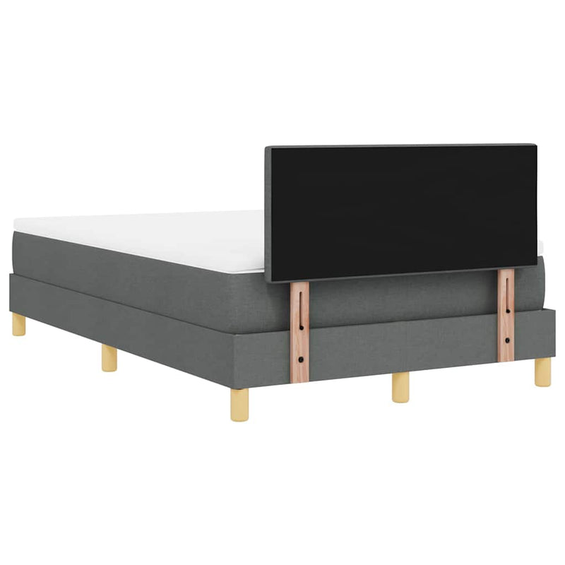 vidaXL Boxspring ágy matraccal Sötétszürke 120 x 200 cm szövet