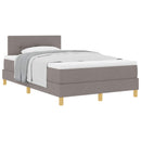 vidaXL Boxrugós ágy párnával fejtámlával Tópszínű 120 x 200 cm szövet