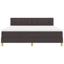 vidaXL Boxrugós ágy párnával Sötét Barna 180 x 200 cm szövet