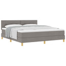 vidaXL Boxrugós ágy párnával fejtámlával Tópszínű 180 x 200 cm szövet