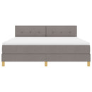 vidaXL Boxrugós ágy párnával fejtámlával Tópszínű 180 x 200 cm szövet