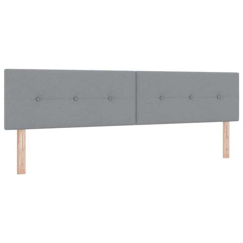 vidaXL Boxspring ágy matraccal Világosszürke 200 x 200 cm szövet