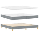 vidaXL Boxrugós ágy párnával Világosszürke 200 x 200 cm szövet