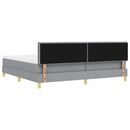 vidaXL Boxrugós ágy párnával Világosszürke 200 x 200 cm szövet