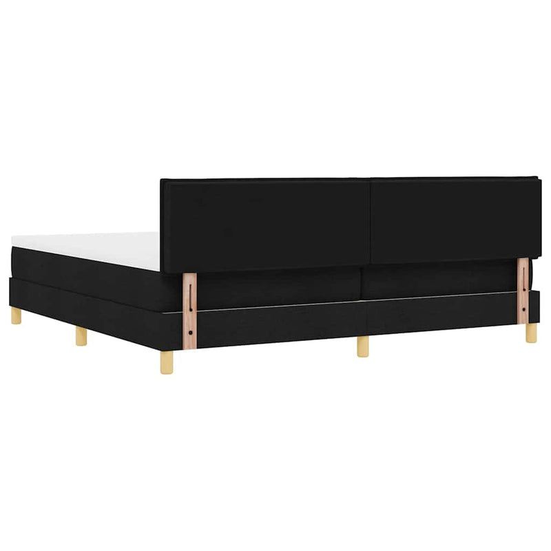 vidaXL Boxspring ágy matraccal matracmal Fekete 200 x 200 cm szövet