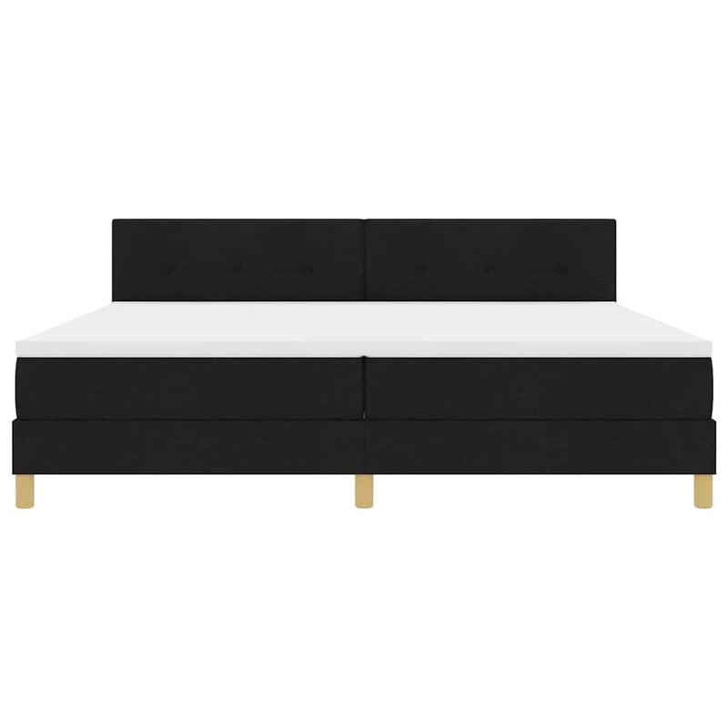 vidaXL Boxspring ágy matraccal matracmal Fekete 200 x 200 cm szövet