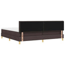 vidaXL Boxrugós ágy párnával Sötét Barna 200 x 200 cm szövet