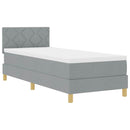 vidaXL Boxspring ágy matraccal Világosszürke 80 x 200 cm szövet