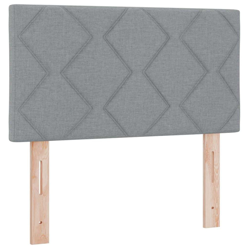 vidaXL Boxspring ágy matraccal Világosszürke 80 x 200 cm szövet