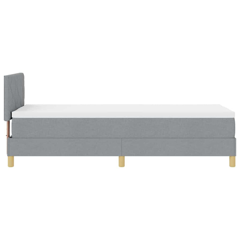 vidaXL Boxspring ágy matraccal Világosszürke 80 x 200 cm szövet
