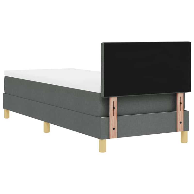 vidaXL Boxspring ágy matraccal Sötétszürke 80 x 200 cm szövet