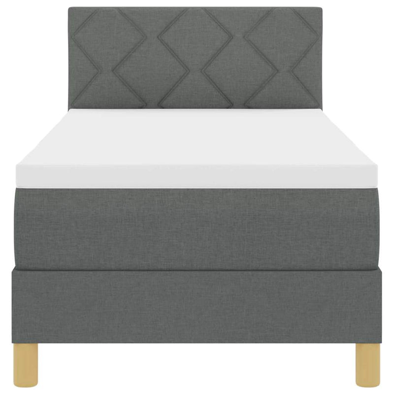 vidaXL Boxspring ágy matraccal Sötétszürke 80 x 200 cm szövet