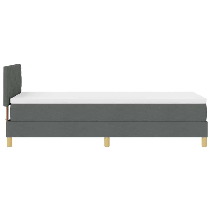 vidaXL Boxspring ágy matraccal Sötétszürke 80 x 200 cm szövet