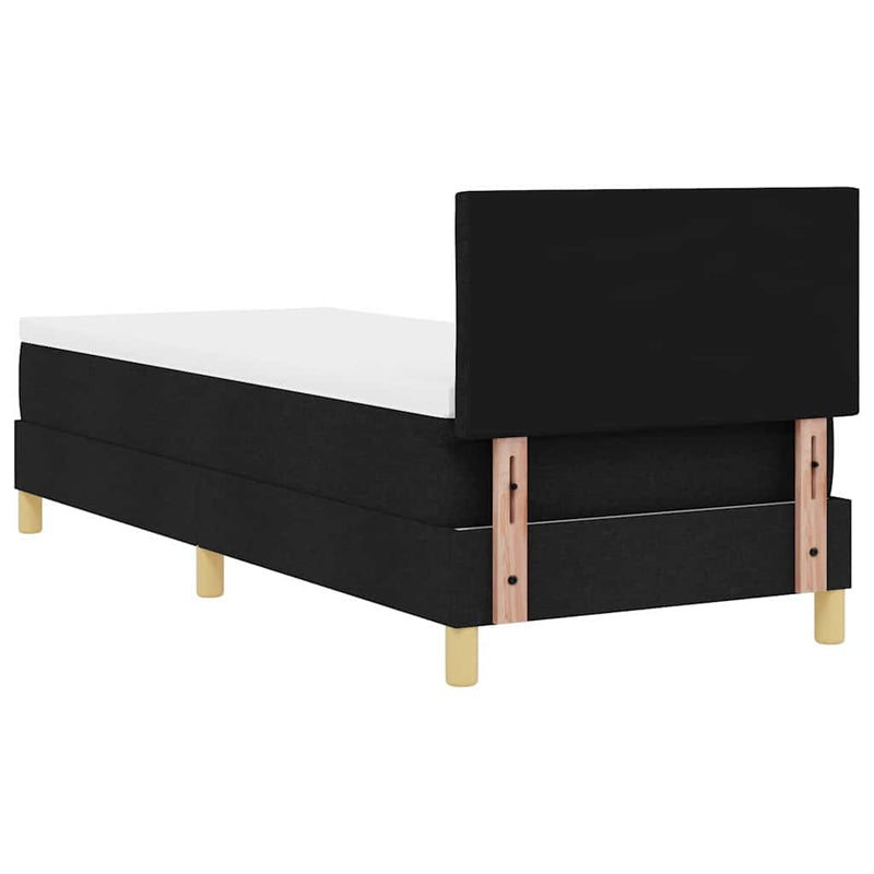 vidaXL Boxspring ágy matraccal matracmal Fekete 80 x 200 cm szövet