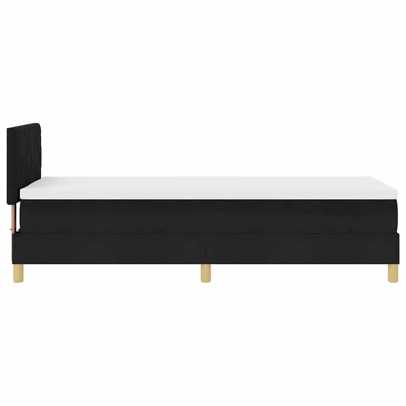 vidaXL Boxspring ágy matraccal matracmal Fekete 80 x 200 cm szövet